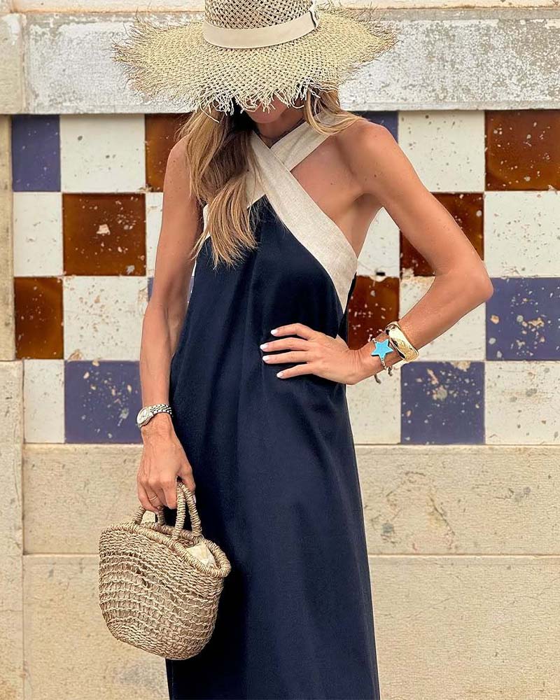 Sienna | Robe Élégante avec Dos Découvert et Col Croisé à la Mode