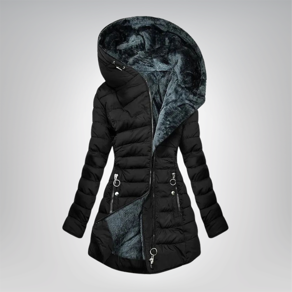 Émeraude | Manteau Douillet Doublé en Fourrure