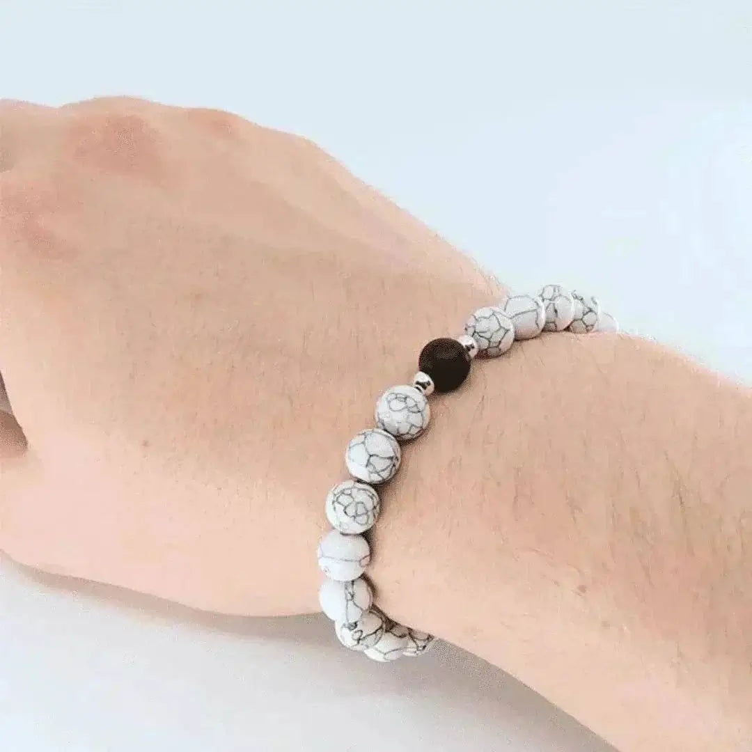 BRACELETS AMORE - Howlite & Onyx