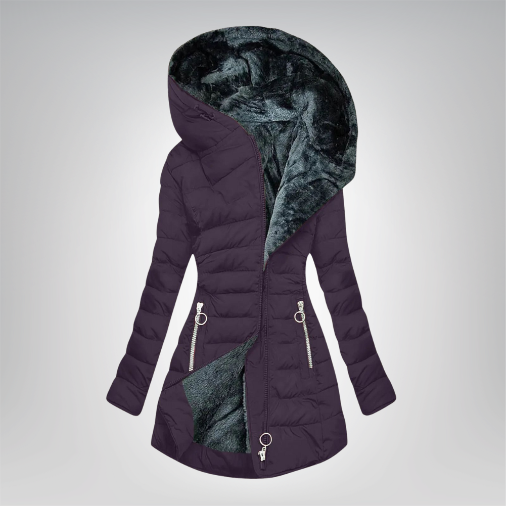 Émeraude | Manteau Douillet Doublé en Fourrure