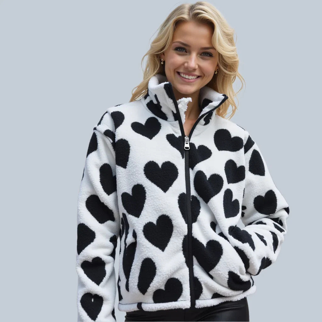 Catherine™ | Veste réversible à cœurs