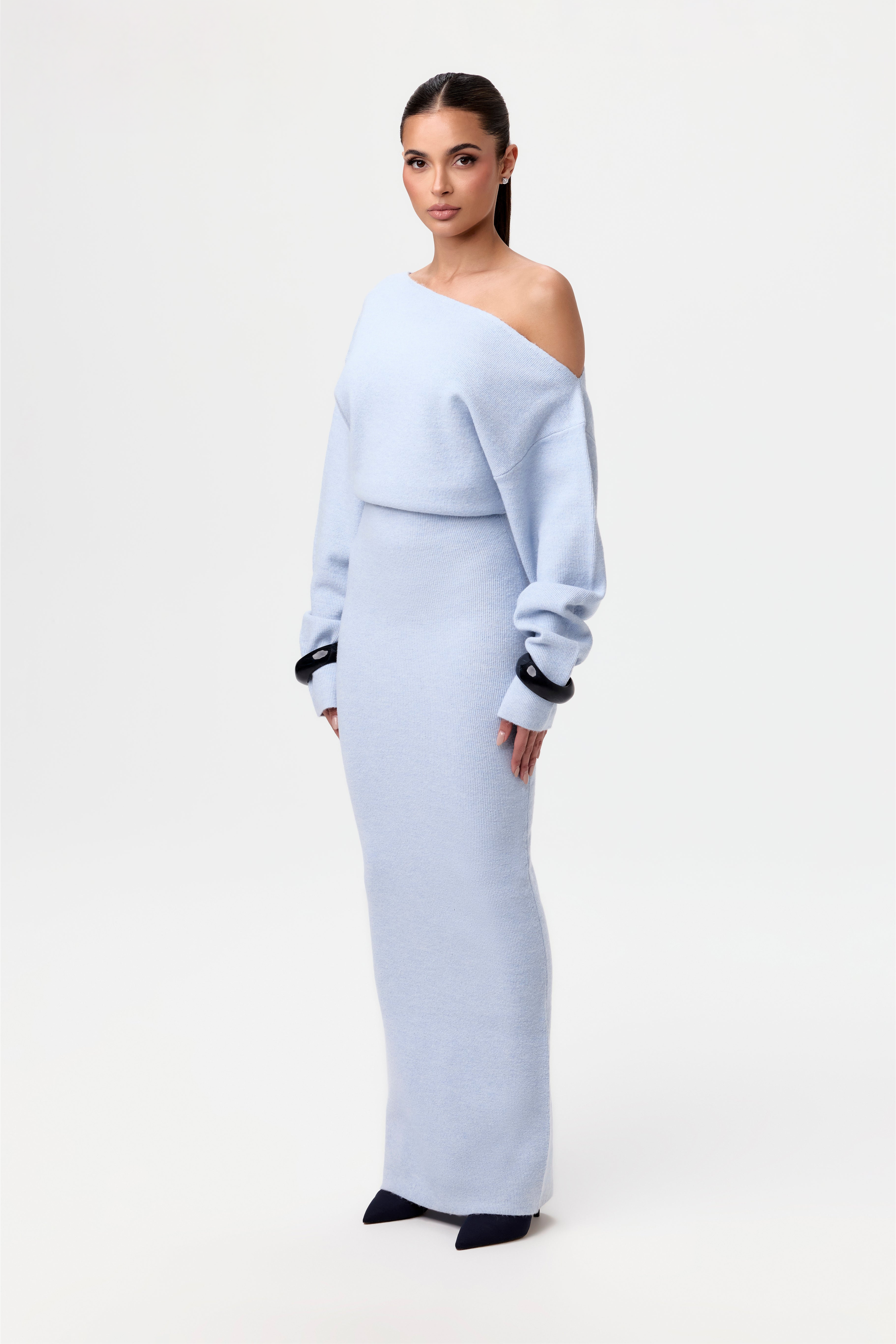 Robe Pull à Épaules Dénudées