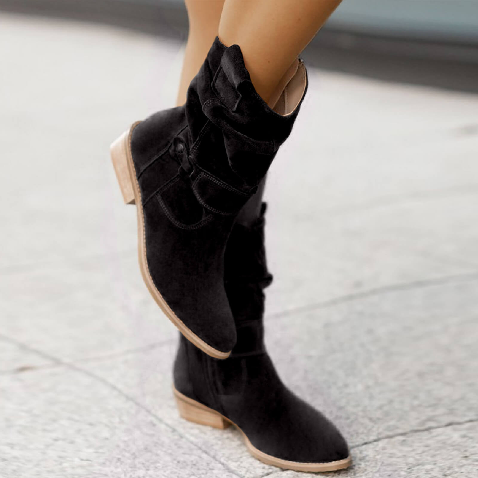 Bottes en Suède Douce au Toucher