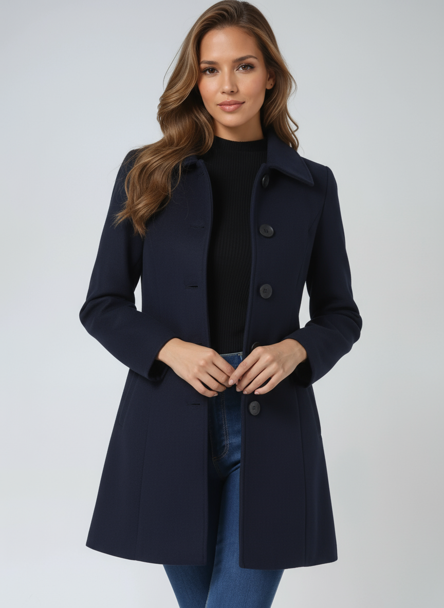 Marenne | Manteau d'Hiver à Boutonnage Simple