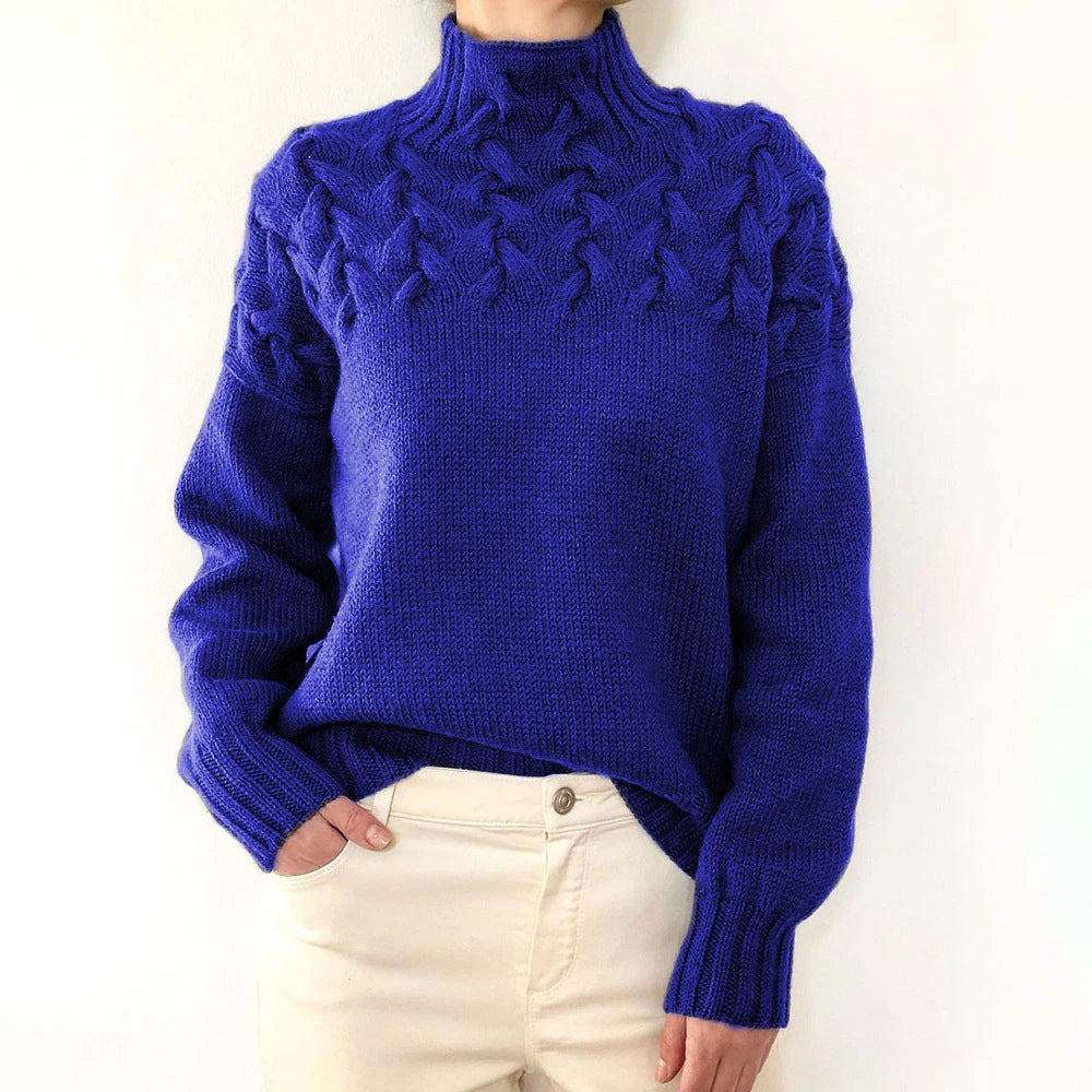Amélie Noël | Pull en Tricot Col Roulé Confortable