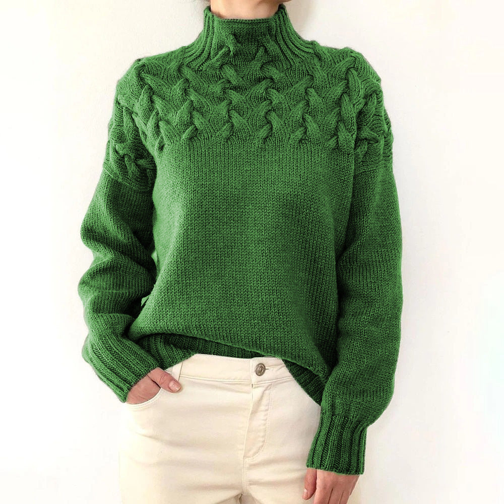 Amélie Noël | Pull en Tricot Col Roulé Confortable