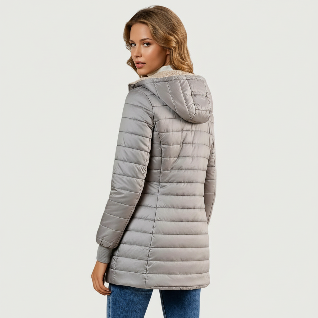 Camélia | Manteau d'Hiver Doublé en Sherpa