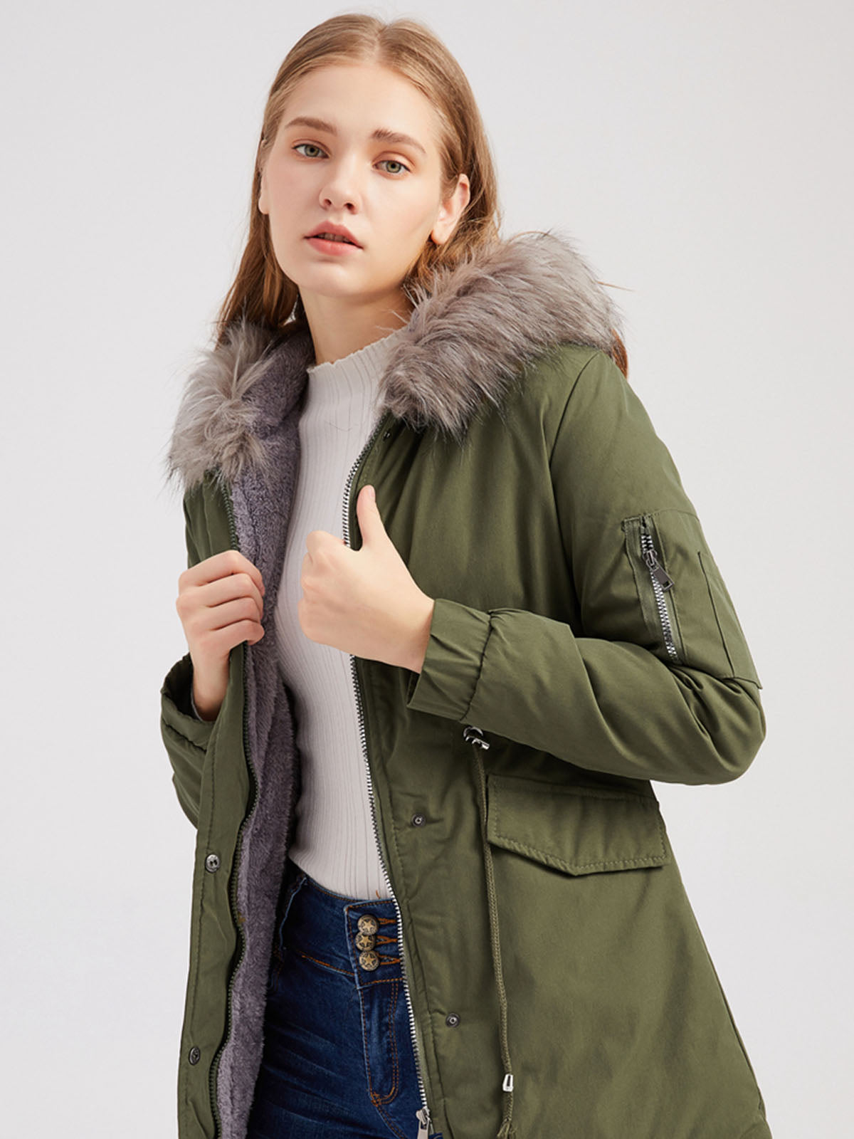 Arielle | Parka d'hiver avec doublure en fourrure douce