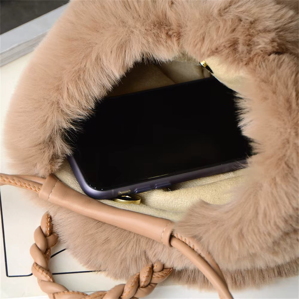 Éliane | Sac à bandoulière en peluche citrouille